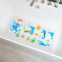 Load image into Gallery viewer, BEEHOMEE Bath Mats for Tub Kids - 35x15,Machine Washable XL Size Bathroom Mats (Blue-Octopus)