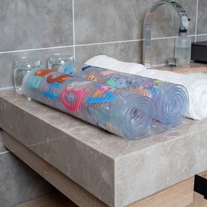BEEHOMEE Bath Mats for Tub Kids - 35x16,Machine Washable XL Size Bathroom Mats (Zoo)