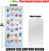 Load image into Gallery viewer, BEEHOMEE Bath Mats for Tub Kids - 35x16,Machine Washable XL Size Bathroom Mats (Alphabet)
